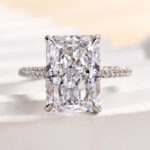 S925 Luxurious Elongated Radiant Cut Engagement Ring For Women - Image 3