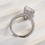 S925 Luxurious Elongated Radiant Cut Engagement Ring For Women - Image 5