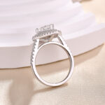 S925 Double Halo Pear Cut Engagement Ring for Women - Image 7
