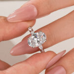 S925 4.5Ct Oval Cut Engagement Ring Promise Ring For Her