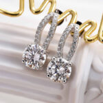 S925 1.0Ct*2 Moissanite Exclusive Round Cut Stud Earrings - Image 5