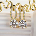 S925 1.0Ct*2 Moissanite Exclusive Round Cut Stud Earrings - Image 12