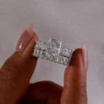 S925 3.5Ct Luxe Radiant Cut Engagement Ring Travel Ring With Radiant Cut Wedding Band - Image 2