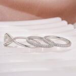 S925 Solitaire 2.0 Ct Round Cut 3PC White Gold Moissanite Diamond Wedding Ring - Image 6
