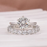 S925 Solitaire 2.0 Ct Round Cut Moissanite Diamond Wedding Ring - Image 5