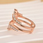 S925 Maxine Fashion Round Cut Jacket Wedding Band For Women In Sterling Silver - Image 10