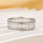S925 2.8Ct Eternity Emerald Cut Wedding Band In Sterling Silver - Image 4