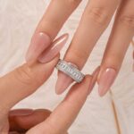 S925 2.8Ct Eternity Emerald Cut Wedding Band In Sterling Silver - Image 2