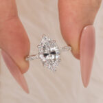 S925 4.0Ct Marquise Cut Twist Hidden Halo Engagement Ring Travel Ring In Sterling Silver - Image 6