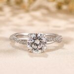 S925 Twist 1.25 Carat/2.0 Carat Round Cut Promise Ring For Her In Sterling Silver - Image 6