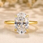 S925 Classic 4.0Ct Solitaire Oval Cut Hidden Halo Engagement Ring In Sterling Silver - Image 3