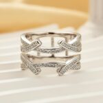 S925 0.6Ct Insert Wedding Band Engagement Ring Enhancer - Image 3
