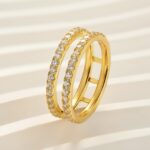 S925 Classic 0.6Ct Insert Wedding Band Engagement Ring Enhancer - Image 3
