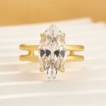 S925 Unique 4.0Ct Marquise Cut Solitaire Engagement Ring Travel Ring In Sterling Sliver - Image 3