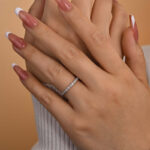 S925 Vintage Pave Wedding Band In Sterling Silver - Image 2