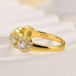S925 Halo Round Cut Five Stone Anniversary Ring For Her - Image 20