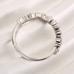 S925 Maxine Unique Half Pear & Round Cut Women's Wedding Band - Image 6