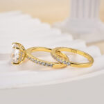 S925 Elegant Square Princess Cut Wedding Ring Set For Women In Sterling Silver - Image 13