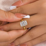 S925 Maxine Timeless Moissanite 3.5 Ct~4.5 Ct Radiant Cut Engagement Ring In Sterling Silver - Image 12