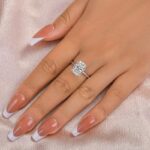S925 Maxine Timeless Moissanite 3.5 Ct~4.5 Ct Radiant Cut Engagement Ring In Sterling Silver - Image 2