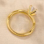 S925 Twist 1.25 Carat/2.0 Carat Round Cut Promise Ring For Her In Sterling Silver - Image 5