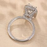 S925 Maxine Noble Halo Radiant Cut Engagement Ring - Image 7