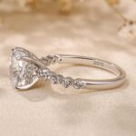 S925 Exquisite 2.0 Carat Cushion Cut Engagement Ring In Sterling Silver - Image 6