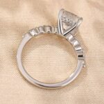 S925 Exquisite 2.0 Carat Cushion Cut Engagement Ring In Sterling Silver - Image 5