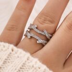 S925 0.6Ct Insert Wedding Band Engagement Ring Enhancer