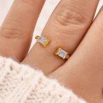 S925 0.6Ct Emerald Cut Open Insert Wedding Band Engagement Ring Enhancer