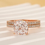 S925 2.5 Carat Cushion Cut Bridal Wedding Ring Set Travel Ring With Half Eternity Wedding Band - Image 11