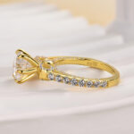 S925 Maxine Moissanite Bow Base Design 2.0 Carat Round Cut Engagement Ring - Image 6
