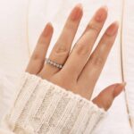 S925 Classic 0.6Ct Half Round Cut Wedding Band In Sterling Silver - Image 6