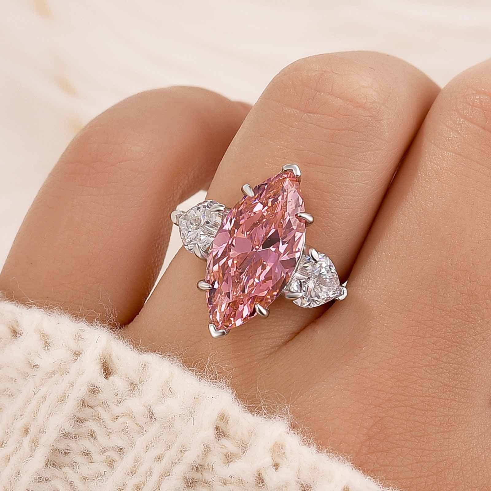 DSC-7710-1-1758796834 S925 6.0Ct Marquise Cut Three Stone Engagement Ring In Sterling Silver - Image 1