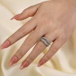 S925 Maxine Special Round Cut Jacket Wedding Band - Image 2