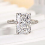 S925 Maxine 5.0Ct Elongated Radiant Cut Engagement Ring - Image 4