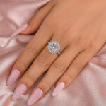 S925 Maxine Moissanite 2.0 Ct Round Cut White Gold Engagement Ring For Women - Image 3