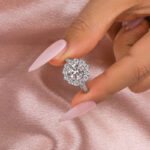 S925 Maxine Moissanite 2.0 Ct Round Cut White Gold Engagement Ring For Women - Image 4