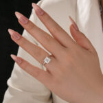 S925 Moissanite 2.0 Ct Princess Cut Solitaire White Gold Promise Ring For Women - Image 3