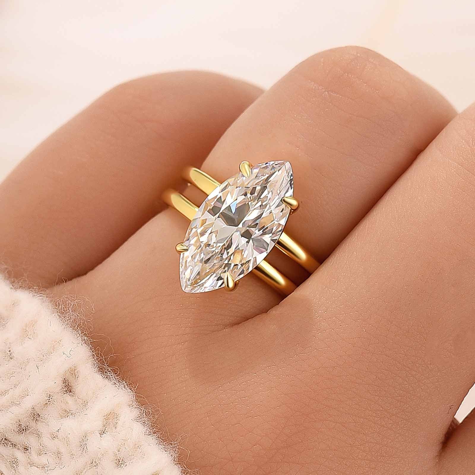 DSC-7986-1-1759045429 S925 Unique 4.0Ct Marquise Cut Solitaire Engagement Ring Travel Ring In Sterling Sliver - Image 1