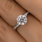 S925 Maxine Twist 2.0 Carat Round Cut Engagement Ring For Her In Sterling Silver - Image 6