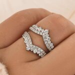 S925 Pavé Full Eternity Enhancer White/Yellow Gold Wedding Band