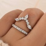 S925 Pavé Full Eternity Marquise Cut & Round Cut Enhancer Wedding Band