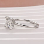 S925 Moissanite 2.0 Ct Princess Cut Solitaire White Gold Promise Ring For Women - Image 4
