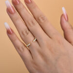 S925 Unique Yellow Gold Open Wedding Band In Sterling Silver - Image 4