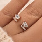 S925 Maxine Classic Pear Cut Open Wedding Band In Sterling Silver - Image 3