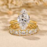 S925 Maxine Special 2PC 4.0Ct Marquise Cut Wedding Set - Image 3