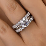 S925 Classic Round Cut 3-Pieces Wedding Set In Sterling Silver - Image 2