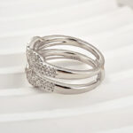 S925 Maxine Special Round Cut Jacket Wedding Band - Image 4