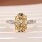 S925 Moissanite 4.0Ct Oval Cut Hidden Halo Engagement Ring - Image 8